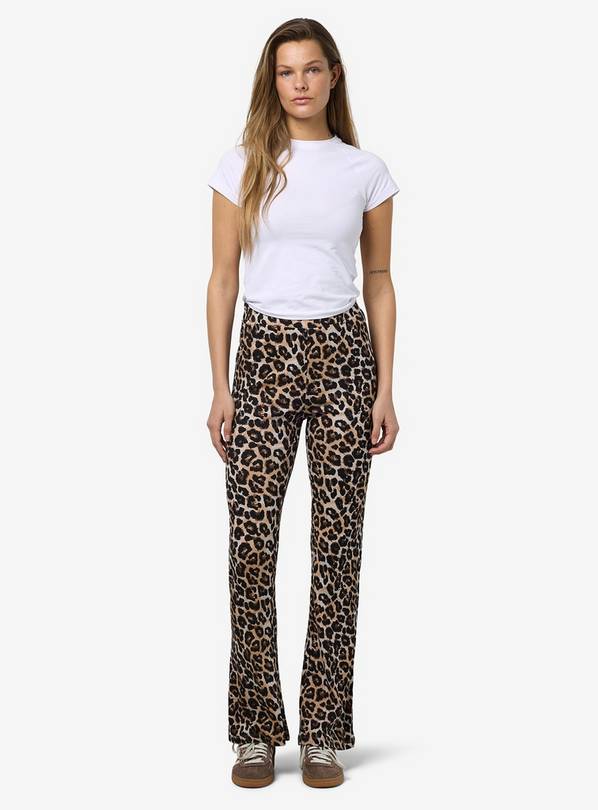 NOISY MAY High Waisted Stretch Flared Trousers XS